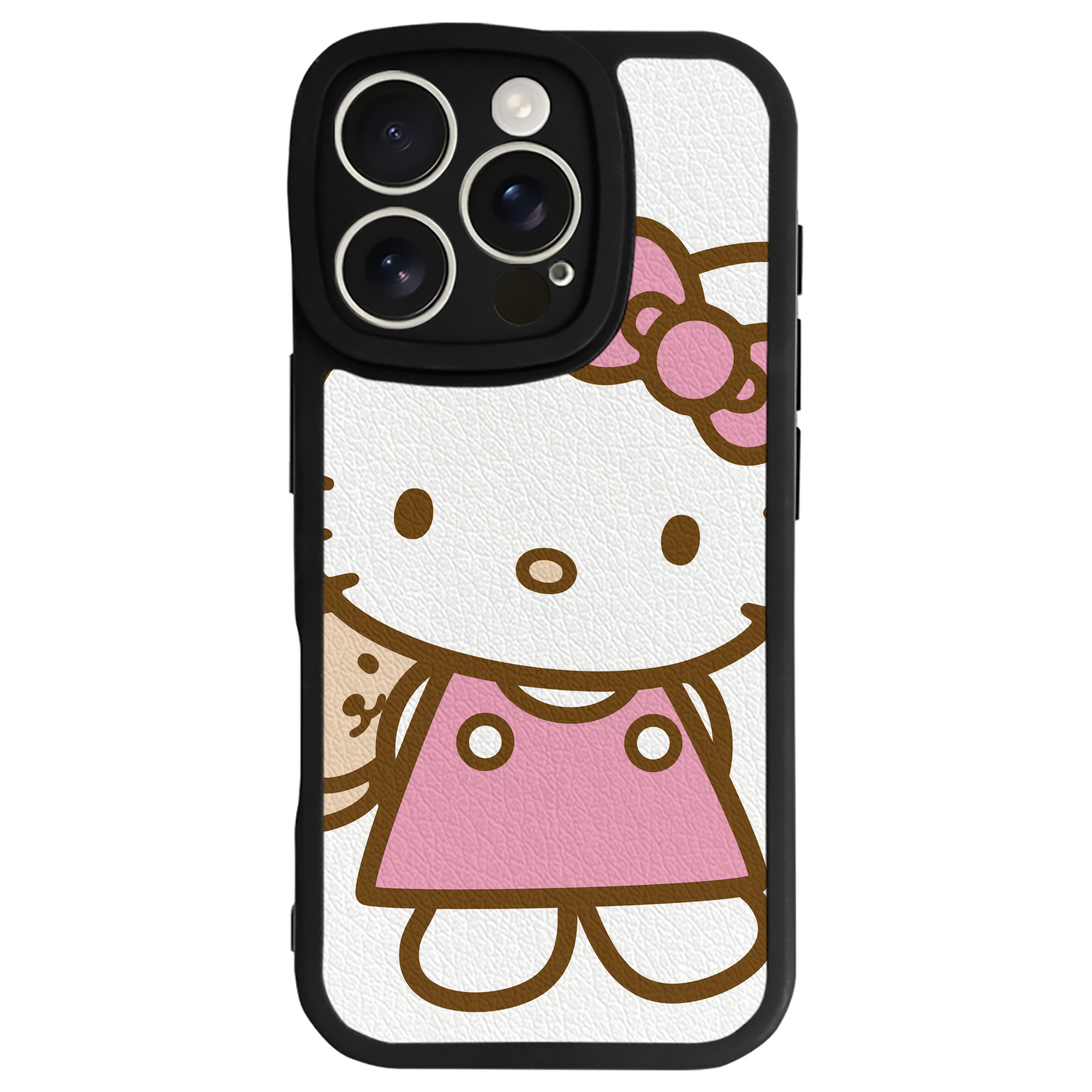 （画像用） Hello Kitty ハローキティ 【iPhone 16シリーズ対応】シリコンスマホケース（レザー調） 材質：シリコン